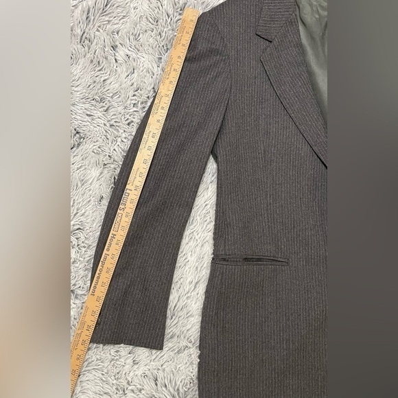 Vintage JOHN PEEL Ltd. 3 Piece Wool Suit Grey with White Pin Striped. - Picture 12 of 17